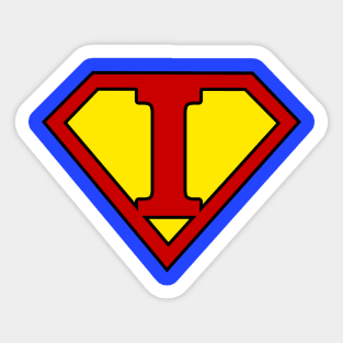 Superhero Symbol Letter I Sticker